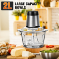 thumbnail image 3 of Electric Meat Grinder Kitchen Food Processor Blender Small Food Chopper for Kitchen Aids Tools Food Preparation US Plug,1 * meat grinder 1 * glass bowl 1 * scraper, 3 of 6