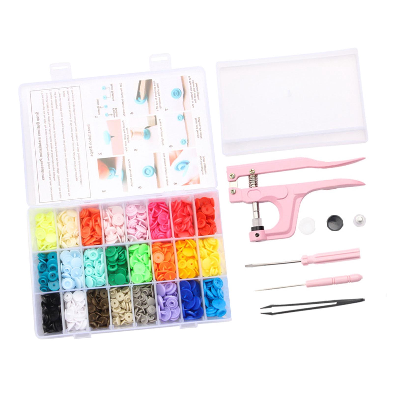Snap Buttons Set Snap Button Snap Fasteners Tool with Snap Pliers Resin Snaps Press Studs for Jackets Crafting Clothing Sewing