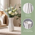 thumbnail image 2 of Unique Bargains Modern White Ceramic Vase Bright White 3.5"L x 3.5"W x 7.9"H, 2 of 6