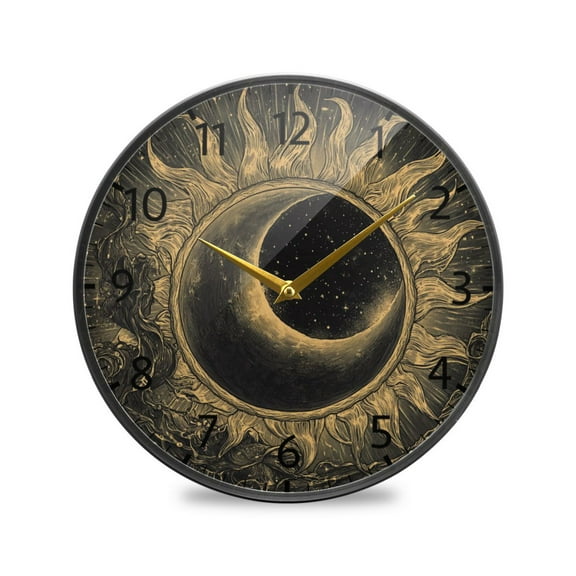 BZSMCE Wall Clock Acrylic Size：9.5*9.5in/11.9*11.9in Cosmic Sunburst Design Pattern Clock