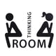 thumbnail image 1 of Thinking Room-pegatina para inodoro, letrero para puerta de Wc, pegatinas de pared removibles para inodoro, 1 of 5