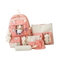 thumbnail image 1 of Mochila de moda Yinane para mujer Rosado con correas de hombro ajustables, 1 of 8