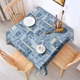 thumbnail image 2 of Pioneer Flower Floral Print Pattern Square Tablecloth, Waterproof Wipeable Spillproof Washable Table Cover for Home Kitchen Party Decor, 42"x42", 2 of 6