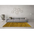 thumbnail image 3 of Ahgly Company Indoor Round Abstract Yellow Modern Area Rugs, 4' Round, 3 of 4
