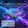 thumbnail image 6 of HP 15 Touchscreen Laptop Computer, 15.6" FHD IPS, Intel 10-Core i7-1355U CPU, 32GB RAM, 1TB SSD, Intel Iris Xe Graphics, Numeric Pad, Wi-Fi 6, Copilot AI PC, Windows 11 Pro, 6 of 8
