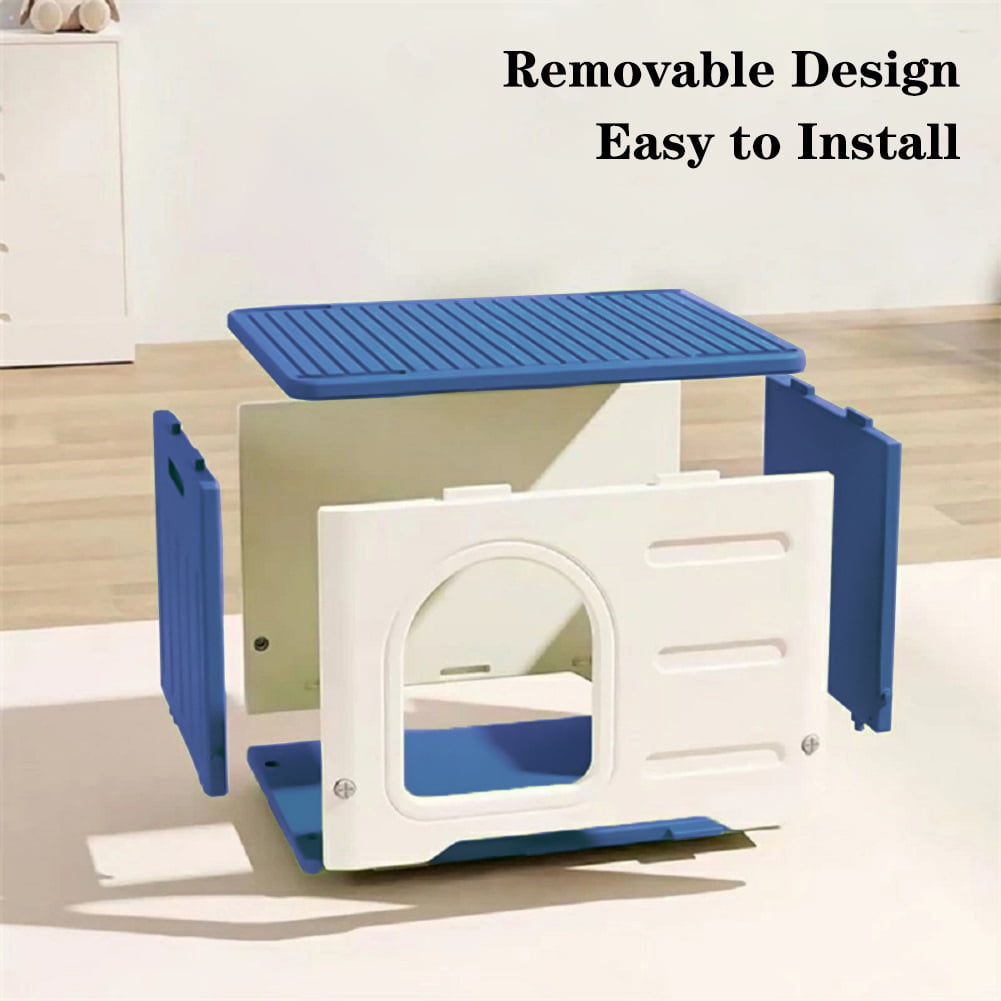 Pempet Plastic Cat House Waterproof Cat Shelter for Outdoor Indoor