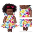 thumbnail image 5 of Vinilo Toy HUOGUO para bebés africanos negros de 31 cm con pelo rizado, 5 of 5
