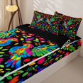 thumbnail image 3 of Homewish Rainbow Hummingbird Zipper Twin Comforter Sets with Fitted Sheet and 2 Pillowcases,Colorful Plant Flowers Blossom Zipper Bedding Set,Reversible,4-Piece, 3 of 7