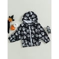 thumbnail image 4 of GXFC Little Boys Halloween Hoodies Jacket 2T 3T 4T 5T 6T Kids Boys Long Sleeve Hooded Skull Print Outerwear Halloween Fall Zip Up Sweatshirt for Children Boys, 4 of 9