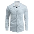thumbnail image 2 of AZoiNM Men's Printed Long Sleeve Casual Shirt Button Down Collar Thin Comfort Fit, 2 of 10