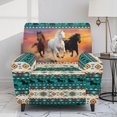 thumbnail image 2 of HELLHERO Ethnic Horse Aztec Print Recliner Chair Covers for Single Seat, Washable Soft Recliner Chair Slipcover for Home Living Room Single Sofa Chair, 2 of 8