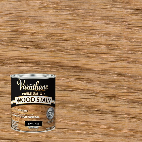 2 Pack, Natural, Varathane Premium Oil-Based Interior Wood Stain-211688H, Quart