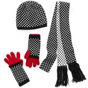 Dot Six-Piece Set of Gloves, Arm Warmers, Scarf and Beanie