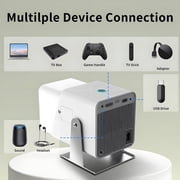 Foluu Mini 4K 16:9 Supported 3D Multimedia Projector with WiFi 5G & Bluetooth, White