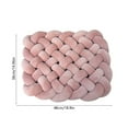 thumbnail image 3 of Woven Throw Pillow Boho Knot Pillow for Couch and Bed, Decorative Sofa Cushion Accent Pillow for Living Room and Bedroom Decor(Pink), 3 of 6