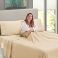 thumbnail image 6 of Clara Clark Full XL Size Bed Sheets Set - Deep Pocket 4 Piece - 1800 Hotel Luxury Soft Double Brushed Microfiber, Cream, 6 of 7