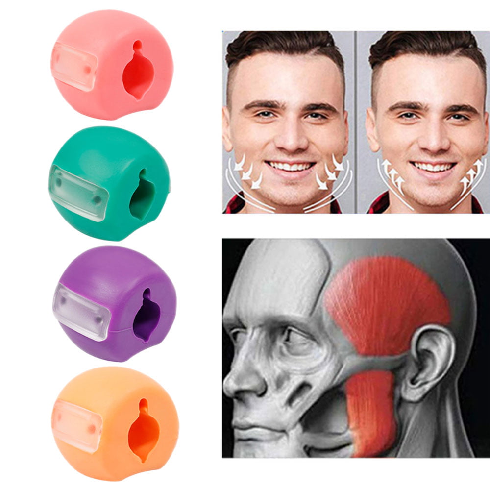 NEW 3PCS Jawzrsize Facial Mouth Jawrsize For Jew Muscle Exerciser Chew Ball Face 