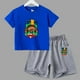 thumbnail image 3 of Conjunto de 2 piezas de camiseta y pantalones cortos divertidos de verano para niños y adolescentes, juego de lucha de algodón, Anime, Cosplay, ropa informal para niño y niña, conjunto para bebé, 3 of 5
