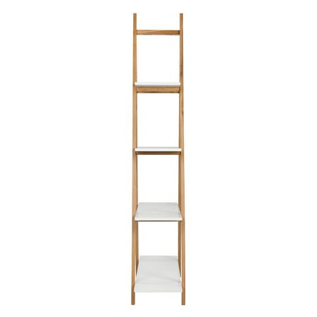 Universal Expert Abacus Ladder Bookshelf Modern Oak And White