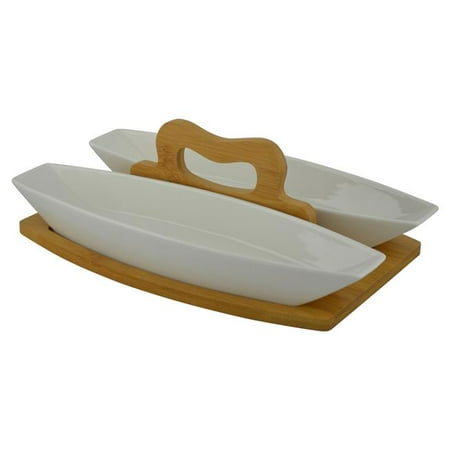 

Three Star KW269 12 x 8 in. Two Oval Bowls With Handle