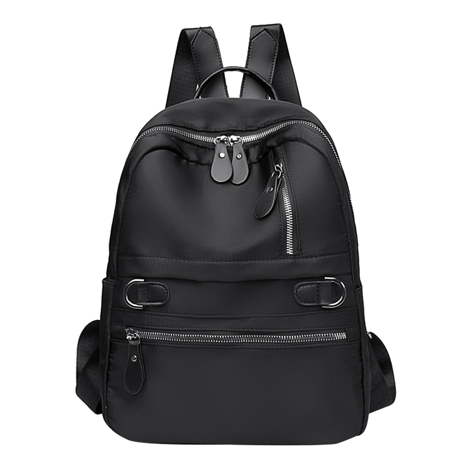 Male Female Students Solid Color Backpack Outdoor Leisure Campus