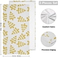 thumbnail image 2 of Golden Christmas Tree Hand Towels, Cute Tree Pattern Kitchen Towel Ultra Soft and Absorbent,Decorative Fingertip Face Towel for Bathroom Hotel, 2 PCS, 28.3"x 14.4", 2 of 6