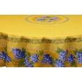 thumbnail image 2 of Le Cluny French Provence Tablecloth, 70" Round, Coated Cotton Easy Care, Yellow Grapes, 2 of 3