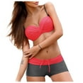 thumbnail image 1 of KaLI_store Swimsuit Women Womens Tankini Swimsuits Two Piece Tummy Control Bathing Suits with Shorts Modest Tank Tops Watermelon Red,M, 1 of 5