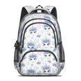 thumbnail image 2 of Unicorn and Flower White Pattern Backpack for School, Cute School Bag with Adjustable Shoulder Straps and Padded Back, 16.9"x12.6"x5.9", 2 of 5