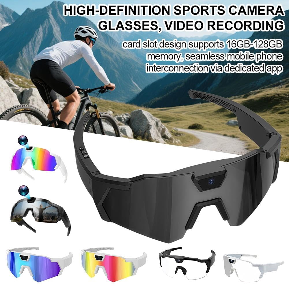 4K Baseball Camera Glasses — Unisex Smart Video Sunglasses, Supports 1080P HD Recording, Includes 32GB SD Card