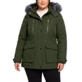 thumbnail image 2 of Wantdo Women's Recycled Plus Size Water-Repllent Jacket Insulated Winter Coat Warm Parka Jacket Army Green 4XL, 2 of 8
