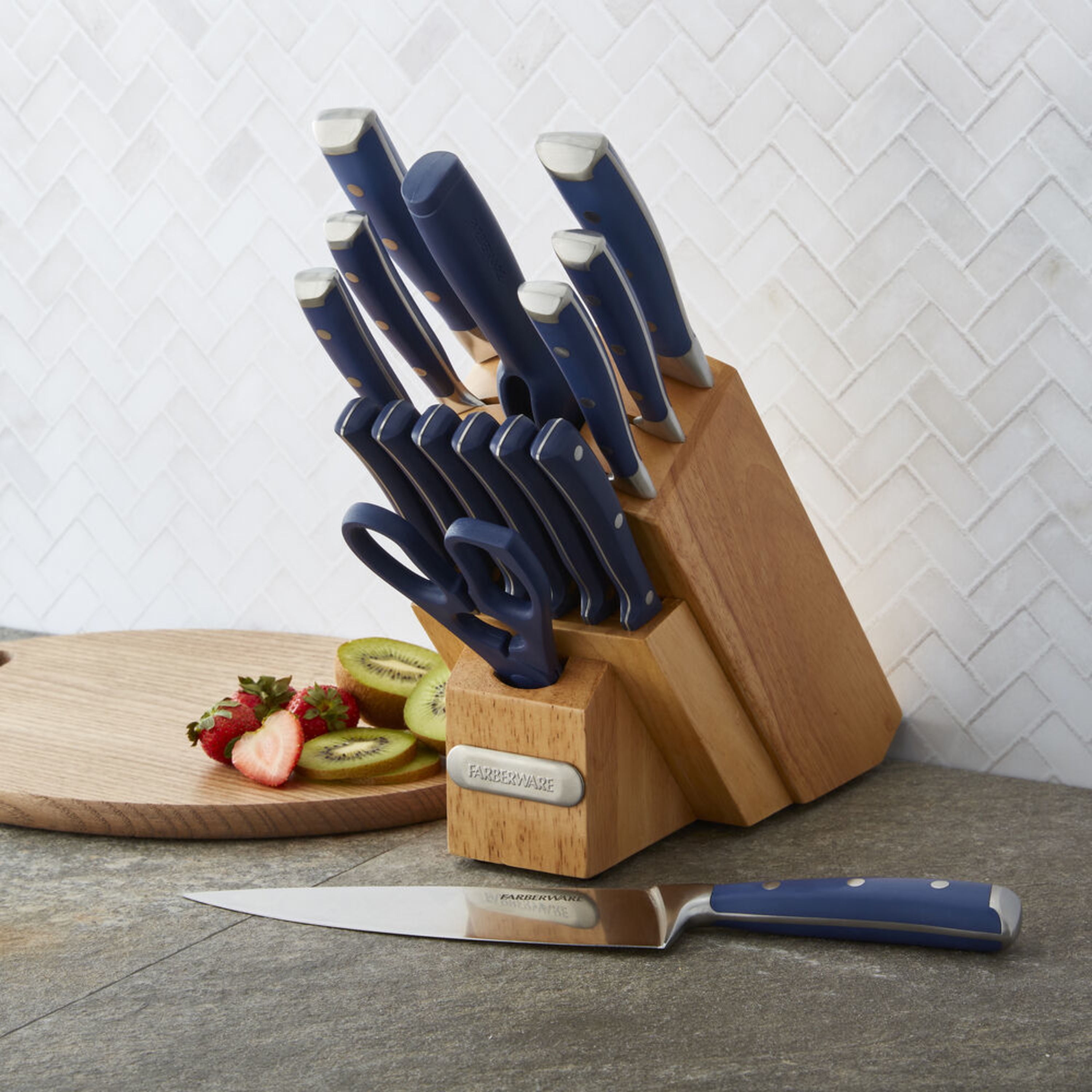 Farberware Forged Triple Rivet 15-Piece Cutlery Set Graphite 5256187 - Best  Buy