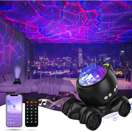 Galaxy Projector, Star Aurora Projector Built-in Bluetooth Speaker, Night Light for Kids Adults, White Noise Light for Home Decor/Relaxation/Party/Music