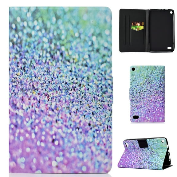 Kindle Fire 7-inch 2015/2017 Wallet Case, Allytech PU Leather Folio Multi Angles Stand Smart Cover for Amazon Kindle Fire 7-inch 7th 5th Generation Tablet, Sand