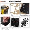 thumbnail image 7 of Spencer Modern DIY 3D Frameless Large Wall Clock Combination Mirror Surface Sticker Art Design Home Decor "Red", 7 of 7