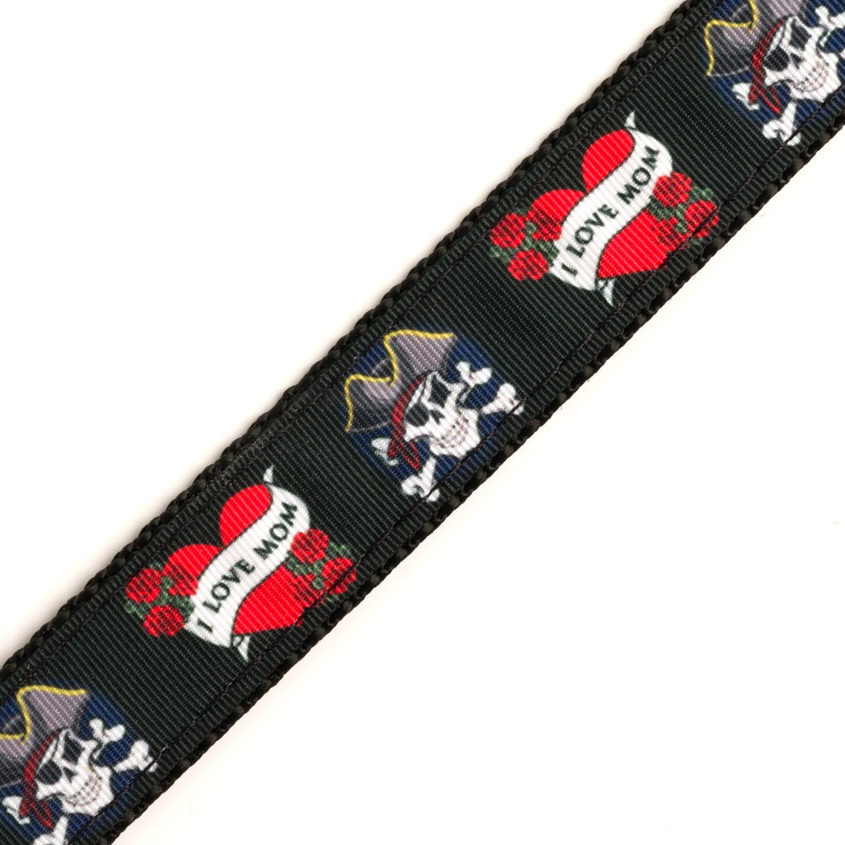 Country Brook Design® 3/4 inch I Love Mom Ribbon on Black Webbing, 10 Yards