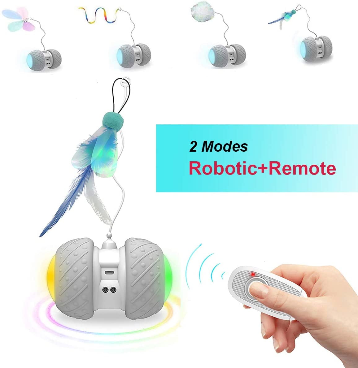 BARHOMO Remote Control/Robotic Cat Toys for Indoor Cats,Interactive Cat
