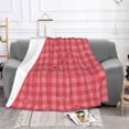 thumbnail image 2 of Red Hearts Love Checkered Throw Blanket, Super Soft Anti-Pilling Flannel Bed Blankets, 50"x40", 2 of 8