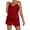 A-RD1151, variant on Women's Satin Lace Trim Pajama Set V Neck Cami Sleep Set Soft Elegant Sleeping Pajama Sets
