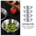 thumbnail image 4 of 4Pcs Stainless Steel Dish Round Sauce Dish Home Restaurant Appetizer Serving Plate, 4 of 9