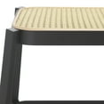 thumbnail image 6 of SAFAVIEH Jaguar Coastal Style Cane Bench, Black/Natural (42.3 in. W x 14.8 in. D x 17.8 in. H), 6 of 7