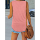 thumbnail image 5 of Camisetas Sin Mangas con Cuello en V para Mujer, Color Rosa, Talla XL, 5 of 6