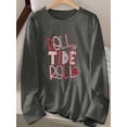 thumbnail image 3 of [Graphic Print T-shirt] Long Sleeve Graphic Print Alabama T-shirt | Women's Casual Top for Spring & Fall, 3 of 6
