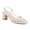 White, variant on XYD Women Trendy Caged Toe Sandals Strappy Slingback Chunky Low Heels Cutout Slip On Shoes Party Event Daily Size 7 Green