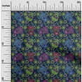 thumbnail image 2 of oneOone Viscose Jersey Navy Blue Fabric Skull Fabric For Sewing Printed Craft Fabric By The Yard 60 Inch Wide, 2 of 5