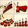 thumbnail image 5 of CIMAXIC Mini Violin Model 1 Set Mini Instrument Model Mini Violin Adornment Delicate Mini Instrument Gift,3.15"X1.18"X0.59", 5 of 5