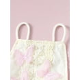 thumbnail image 5 of Mevireiy Baby Girls Boho Lace Embroidery Halter Romper Dress Tulle Backless Bodysuit,Beige,12-18 Months, 5 of 7