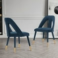 thumbnail image 2 of Manhattan Comfort Neda Solid Wood Base Dining Chair in Midnight Blue - Set of 2, 2 of 10