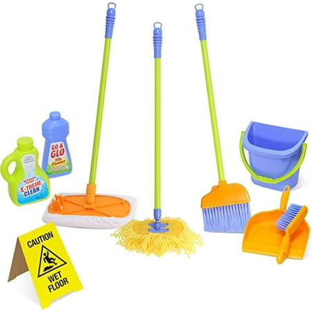Kidzlane Kids Cleaning Set for Toddlers Up to Age 4. Includes 6 Cleaning Toys + Housekeeping Accessories. Hours of Fun & Pretend Play!