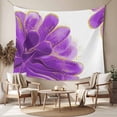 thumbnail image 2 of Purple Gold Tapestry for Bedroom Wall Hanging Tapestry, Abstract Flower Ombre Aesthetics Paint Ceiling Backdrop Tapestries Poster Blanket Wall Decor for Teens Room Living Room Dorm 55" x 73", 2 of 8